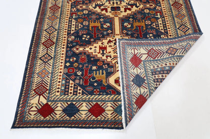 160 x 212 cm | Fine Afghan Tribal Hand Knotted Veg Dye Wool Carpet
