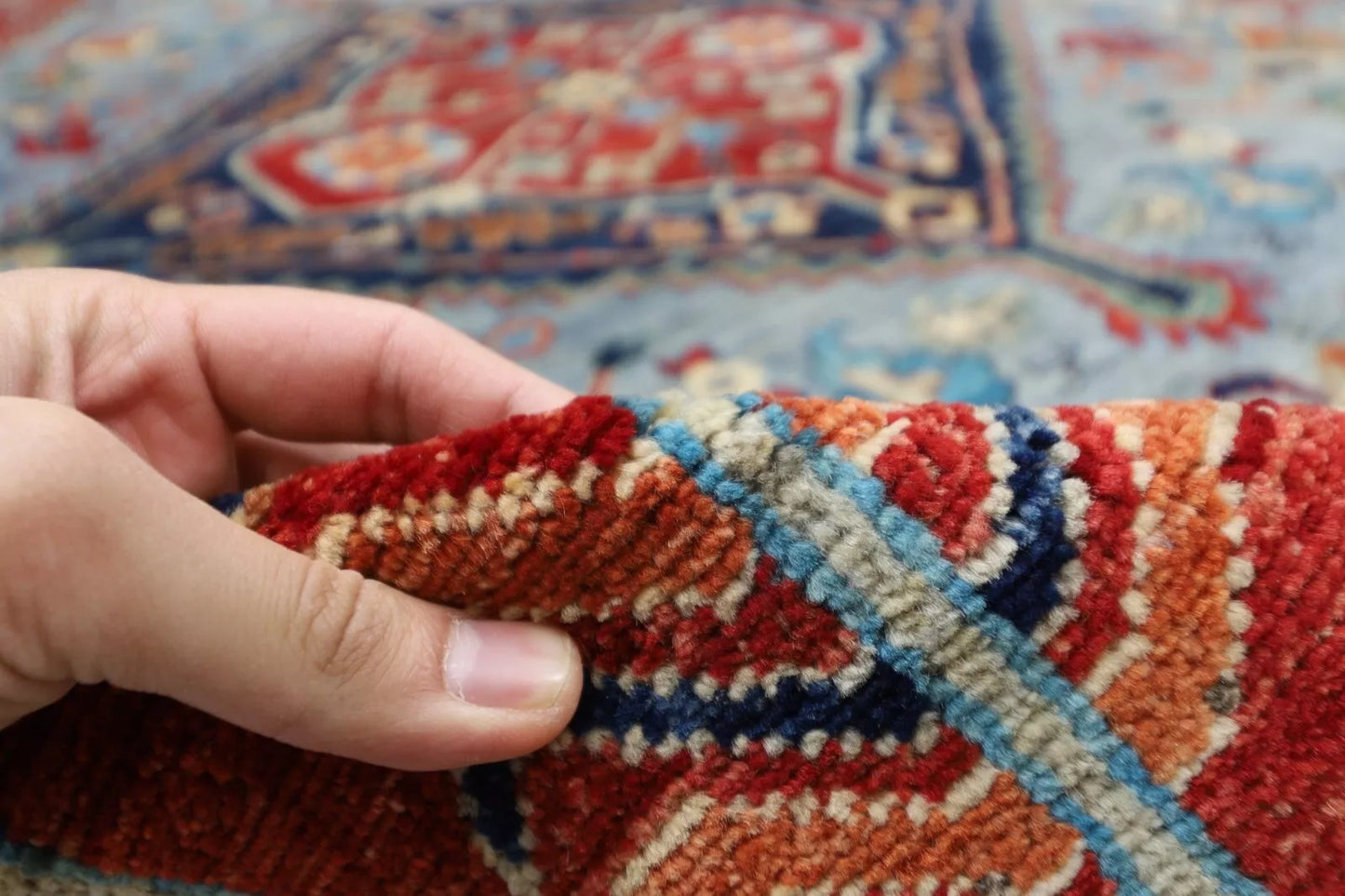 278 x 371 cm | Heriz Afghan Tribal Hand Knotted Carpet