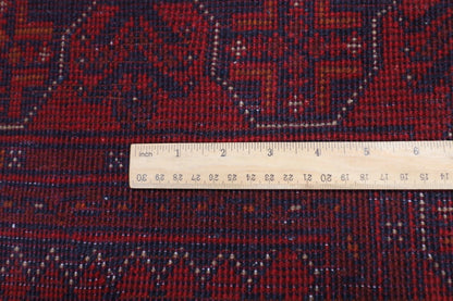 171 x 238 cm | Bokhara Afghan Tribal Hand Knotted Veg Dye Wool Carpet