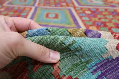 201 x 301 cm | Flat Weaved Afghan Tribal Hand Knotted Kilim
