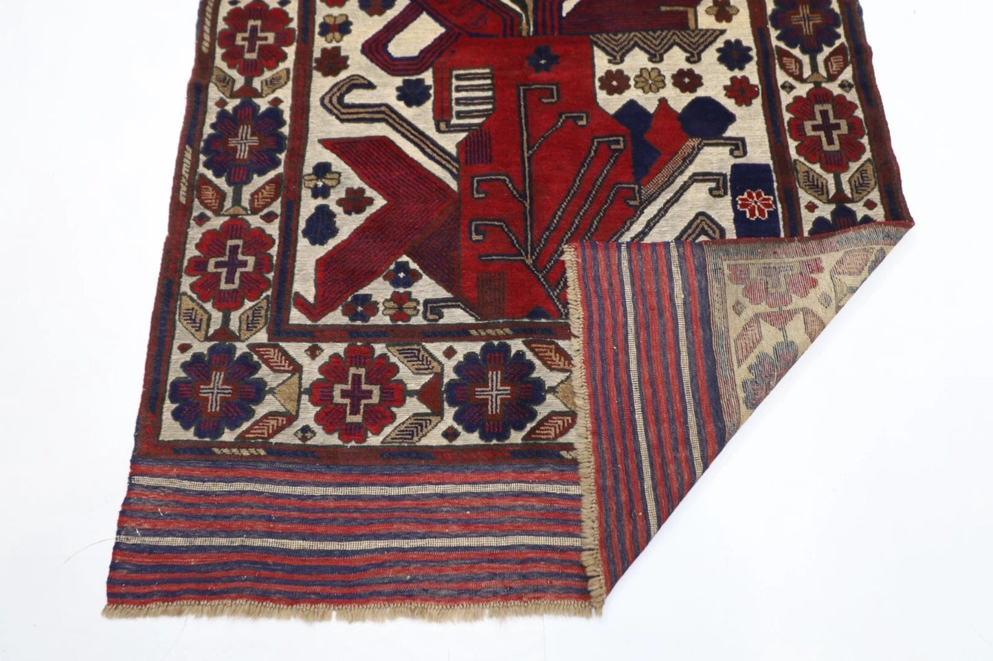 120 x 180 cm | Afghan Tribal Hand Knotted Veg Dye Wool carpet