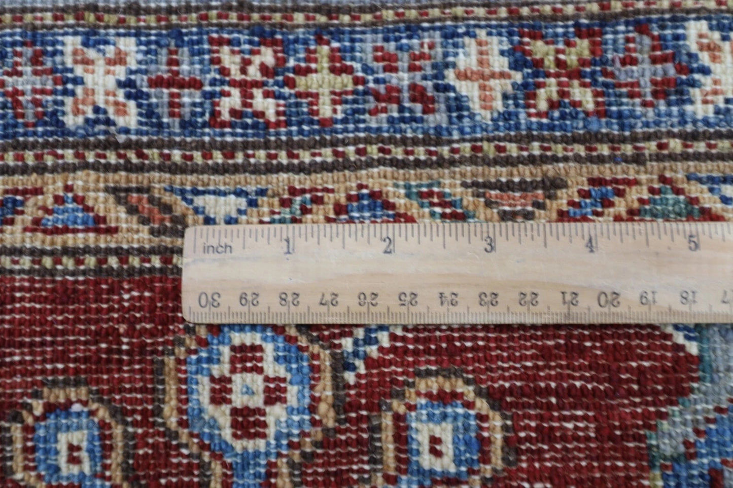 173 x 240 cm | Kazak Afghan Tribal Hand Knotted Veg Dye Wool Carpet Blueish Grey