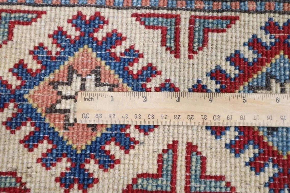 206 x 283 cm | Kazak Afghan Tribal Hand Knotted Carpet