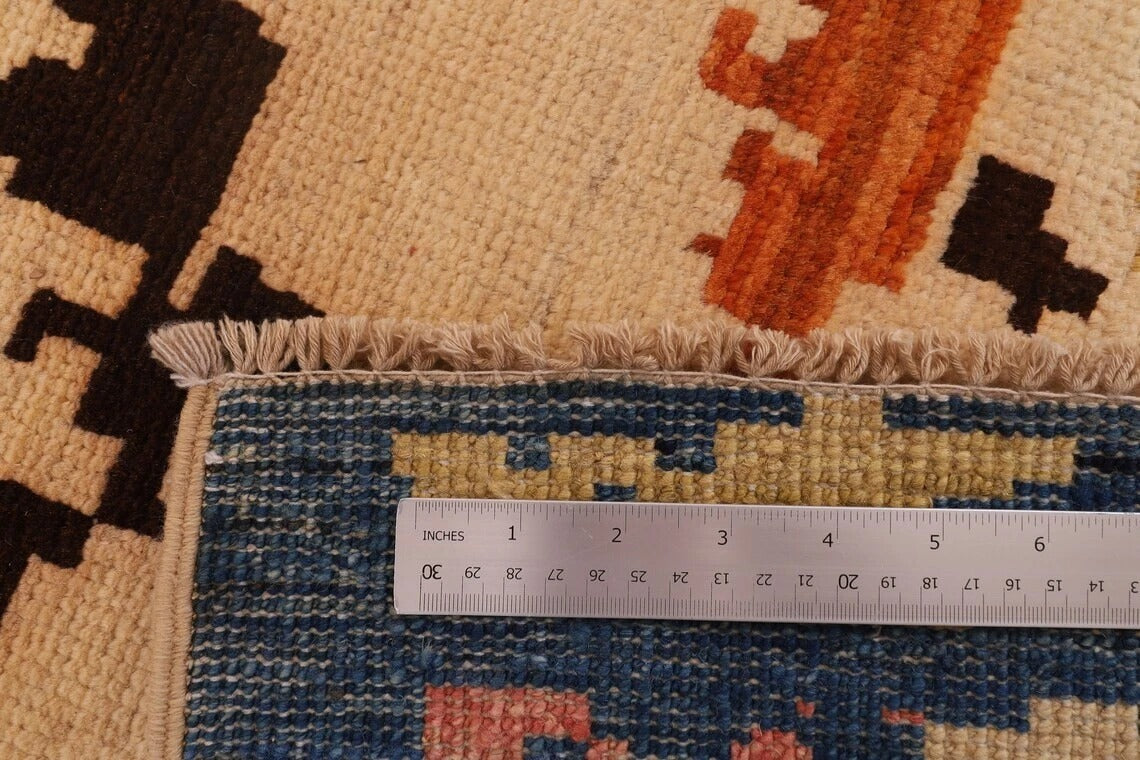 197 x 298 cm | Abstract Afghan Tribal Hand Knotted Carpet