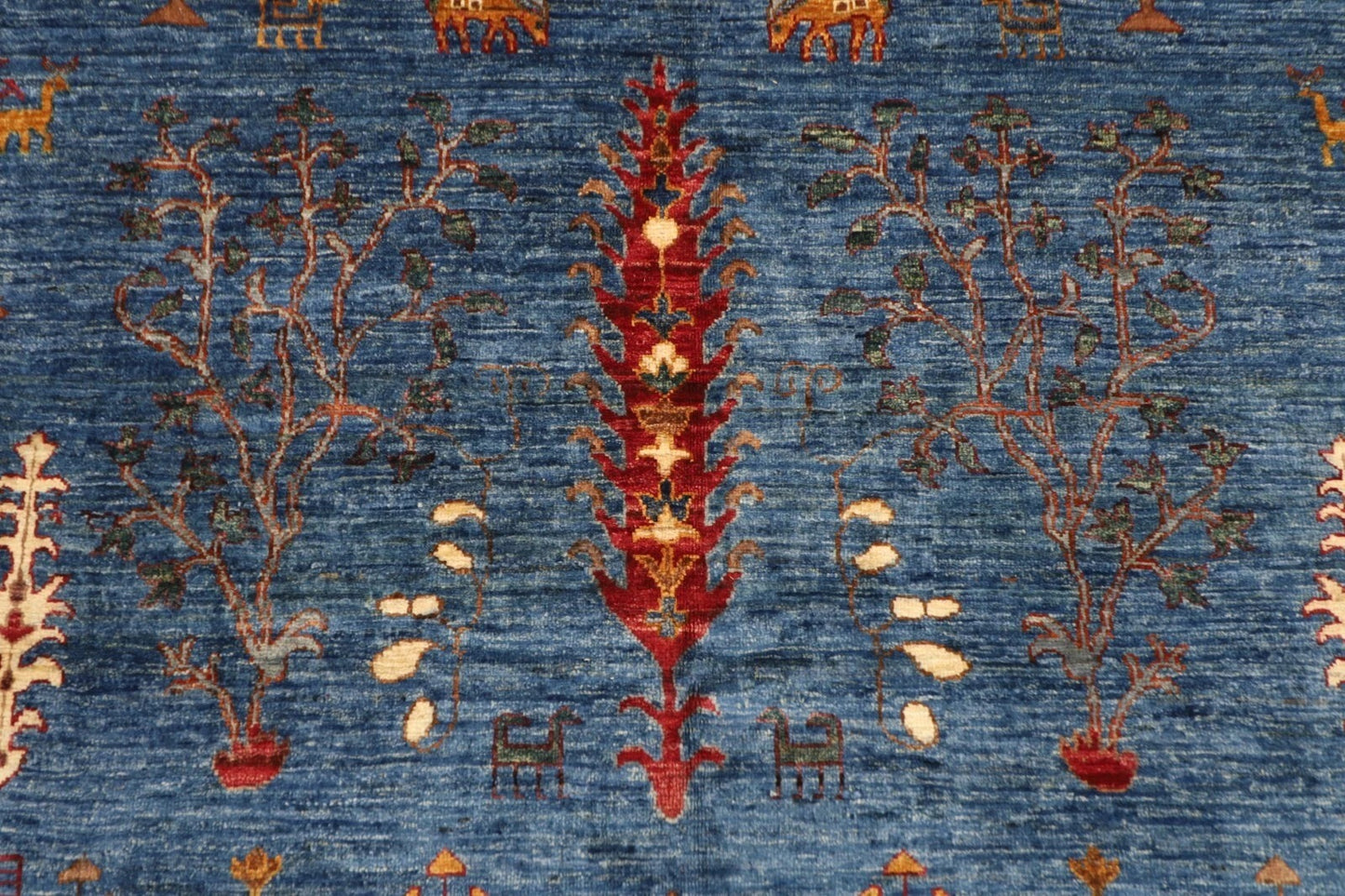 204 x 300 cm | Plants and Trees Afghan Tribal Hand Knotted Carpet