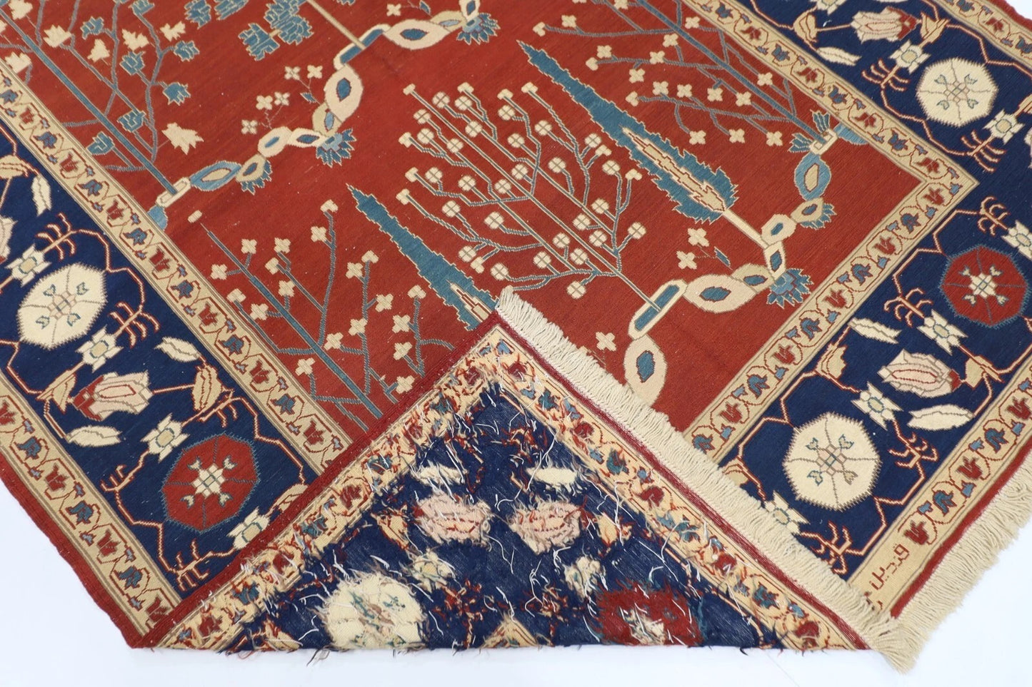 172 x 230 cm | Flat Weaved Afghan Tribal Hand Knotted Veg Dye Wool Carpet