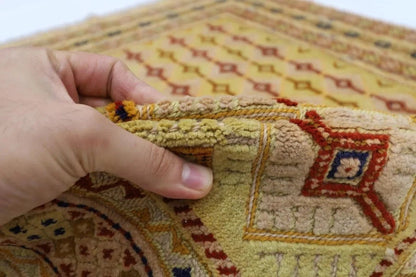 160 x 192 cm | Accent Afghan Tribal Hand Knotted Veg Dye Wool Carpet