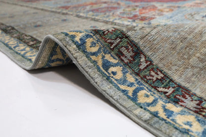246 x 296 cm | Mamluk Afghan Tribal Hand Knotted Carpet