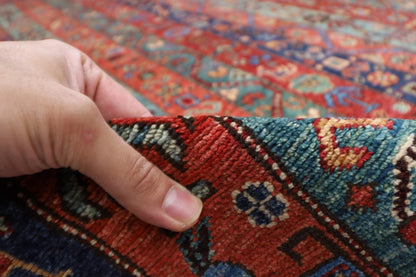 245 x 288 cm | Shawl Afghan Tribal Hand Knotted Carpet