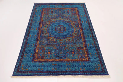 130 x 180 cm | Mamluk Afghan Tribal Hand Knotted Veg Dye Wool carpet