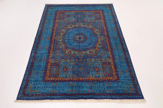 130 x 180 cm | Mamluk Afghan Tribal Hand Knotted Veg Dye Wool carpet