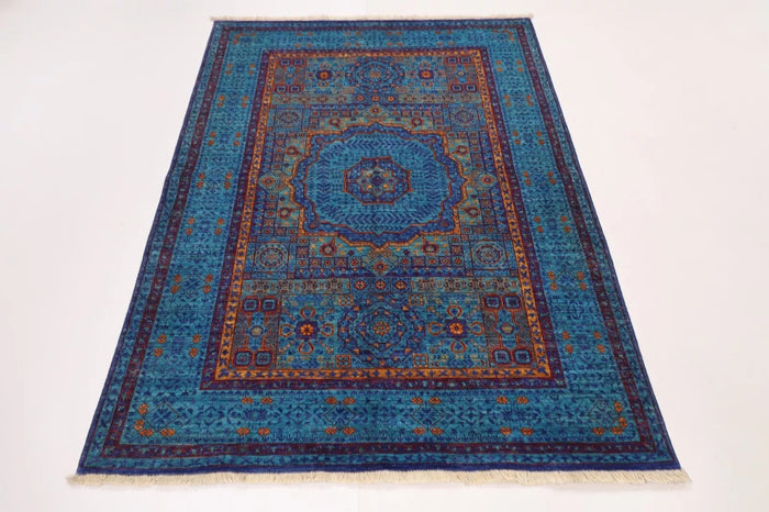 130 x 180 cm | Mamluk Afghan Tribal Hand Knotted Veg Dye Wool carpet