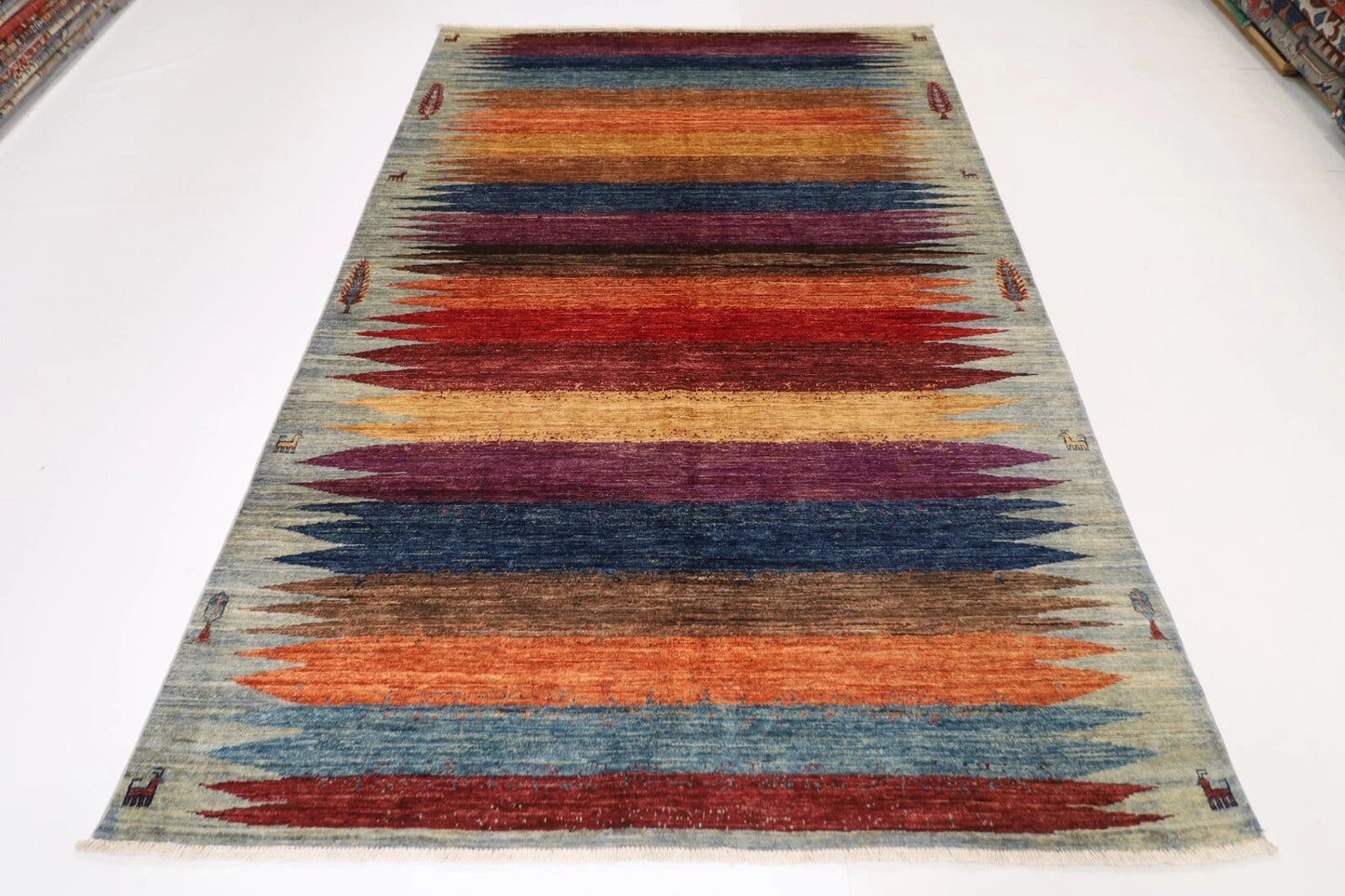 178 x 271 cm | Gabbeh Animal Afghan Tribal Hand Knotted Veg Dye Wool Carpet