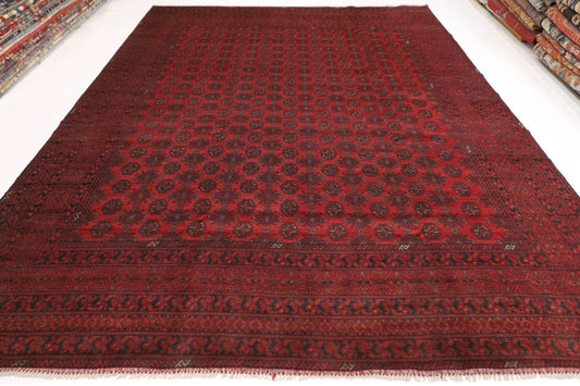 299 x 373 cm | Bokhara Afghan Tribal Hand Knotted Carpet