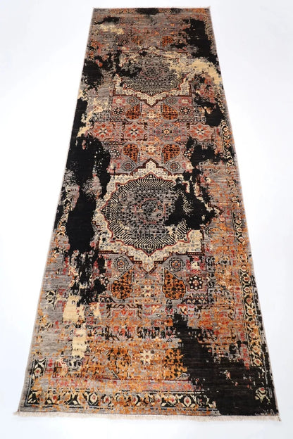 103 x 296 cm | Abstract Afghan Tribal Hand Knotted Wool Runner