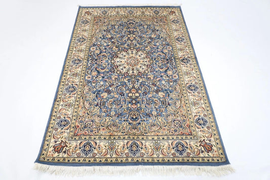 124 x 192 cm | Medallion Tribal Hand Knotted Veg Dye Wool carpet