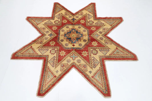 200 x 200 cm | Kazak Afghan Tribal Hand Knotted Wool Carpet