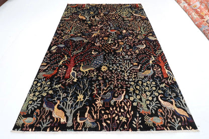 202 x 298 cm | Birds Afghan Tribal Hand Knotted Carpet