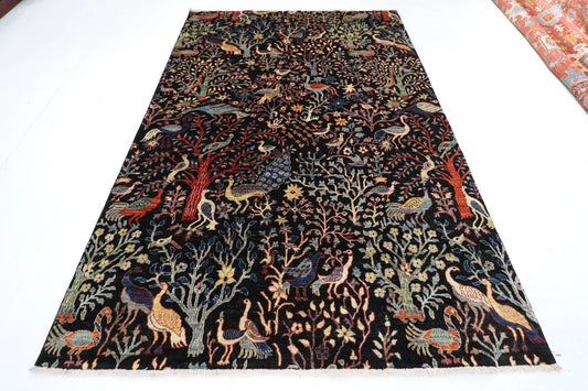 202 x 298 cm | Birds Afghan Tribal Hand Knotted Carpet