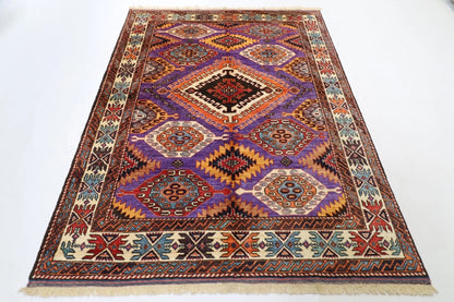 165 x 220 cm | Afghan Tribal Hand Knotted Veg Dye Wool carpet