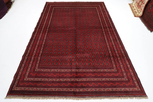 203 x 294 cm | Bokhara Afghan Tribal Hand Knotted Carpet