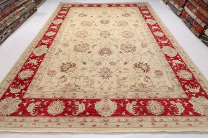 303 x 418 cm | Chobi Beige Afghan Tribal Hand Knotted Carpet