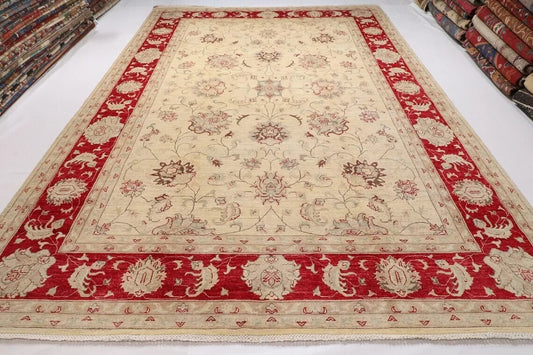 303 x 418 cm | Chobi Beige Afghan Tribal Hand Knotted Carpet