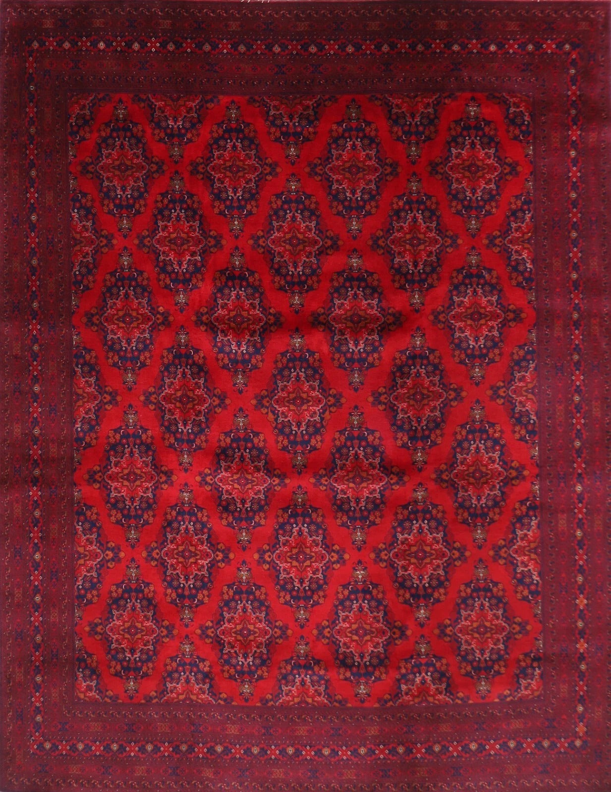 295 x 377 cm | Fine Belgic Afghan Tribal Hand Knotted Carpet