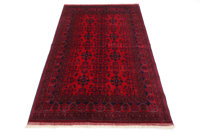 132 x 202 cm | Belgic Afghan Tribal Hand Knotted Veg Dye Wool carpet