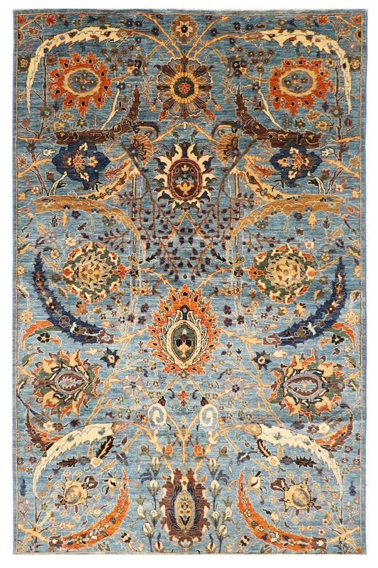 183 x 271 cm | Bidjar Gray Afghan Tribal Hand Knotted Veg Dye Wool carpet