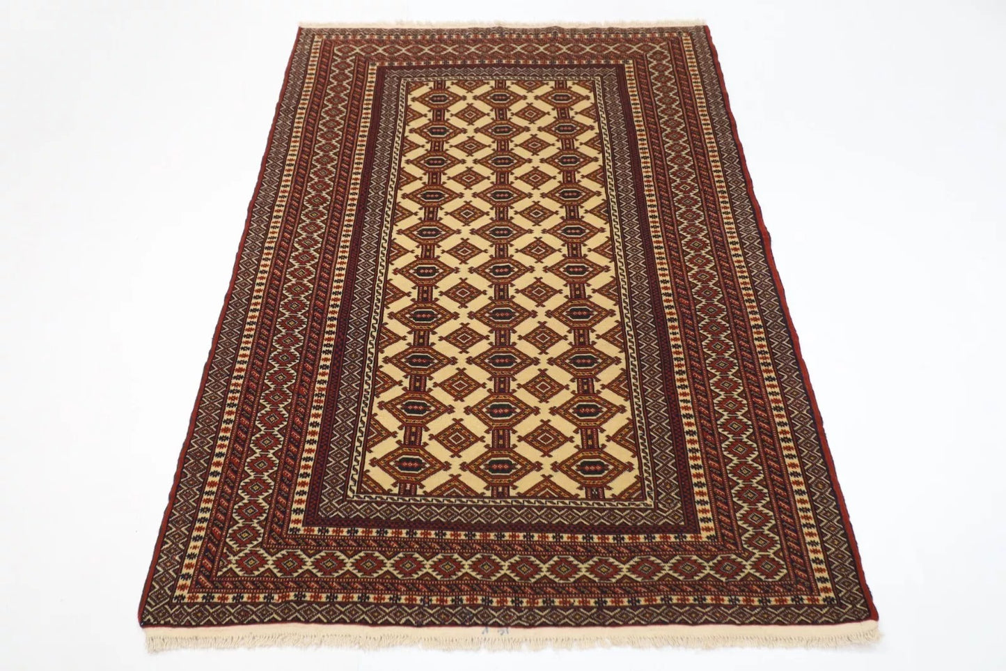 123 x 175 cm | Afghan Tribal Hand Knotted Veg Dye Wool carpet