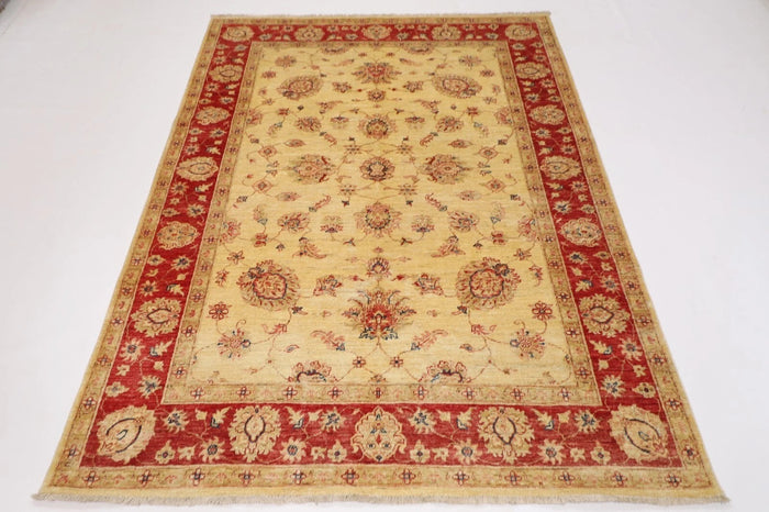 177 x 241 cm | Chobi Afghan Tribal Hand Knotted Veg Dye Wool Carpet
