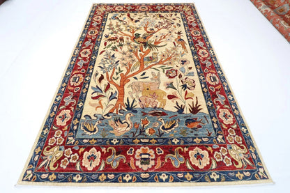 195 x 295 cm | Animal Paradise Afghan Tribal Hand Knotted Carpet