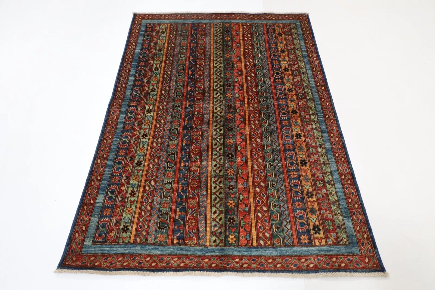 124 x 179 cm | Afghan Tribal Hand Knotted Veg Dye Wool carpet