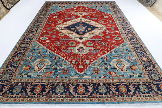 277 x 363 cm | Serapi Afghan Tribal Hand Knotted Carpet
