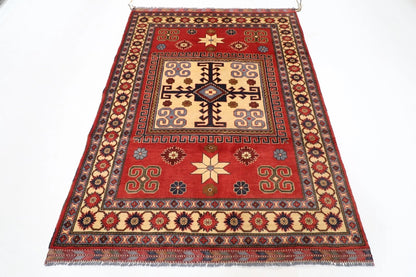 153 x 214 cm | Tribal Hand Knotted Veg Dye Wool Carpet