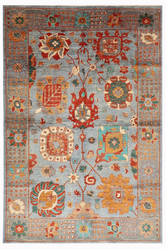 183 x 269 cm | Bidjar Gray Afghan Tribal Hand Knotted Veg Dye Wool carpet