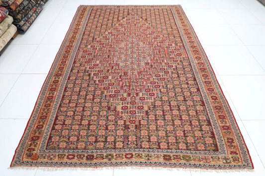 205 x 293 cm | Sumak Flat Weaved Kilim Afghan Tribal Hand Knotted Carpet