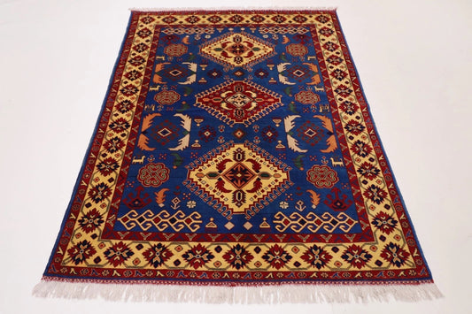 149 x 204 cm | Maranoce Afghan Tribal Hand Knotted Veg Dye Wool Carpet