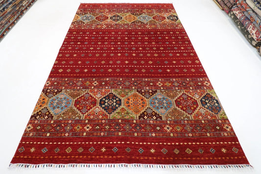 208 x 314 cm | Mamluk Afghan Tribal Hand Knotted Carpet