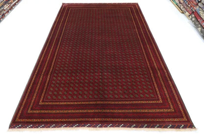 202 x 293 cm | Fine Mori Bokhara Afghan Tribal Hand Knotted Carpet