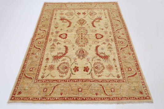 154 x 203 cm | Ziegler Afghan Tribal Hand Knotted Veg Dye Wool Carpet