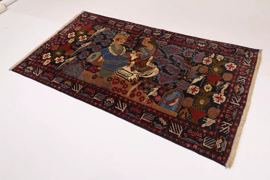122 x 207 cm | Baluch Afghan Tribal Hand Knotted Veg Dye Wool carpet