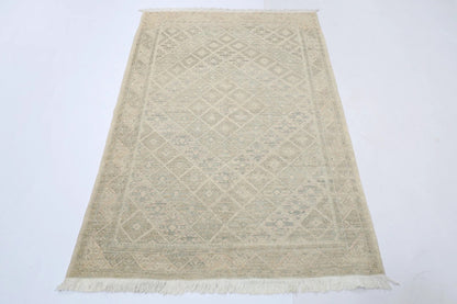 122 x 177 cm | Afghan Tribal Hand Knotted Veg Dye Wool carpet