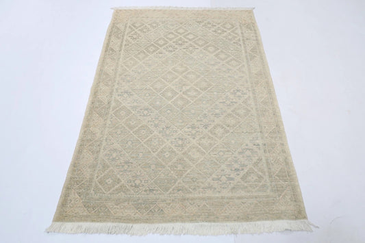 122 x 177 cm | Afghan Tribal Hand Knotted Veg Dye Wool carpet