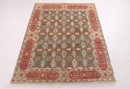 158 x 188 cm | Mamluk Afghan Tribal Hand Knotted Veg Dye Wool Carpet