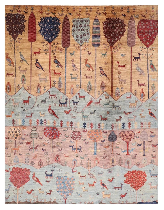 249 x 300 cm | Landscape Afghan Tribal Hand Knotted Carpet