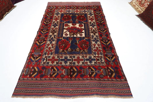 174 x 278 cm | Barjesta Flat Weaved Afghan Tribal Hand Knotted Wool Carpet kilim