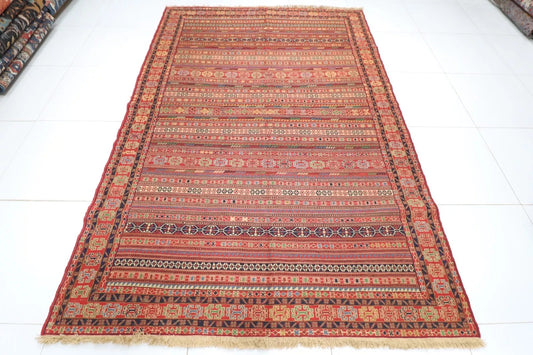 193 x 283 cm | Sumak Kilim Flat Weaved Afghan Tribal Hand Knotted Wool Kilim