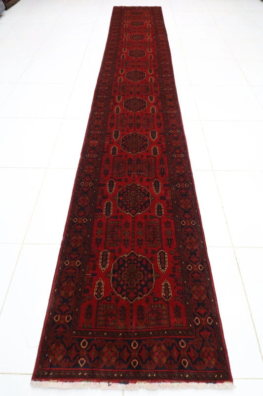 83 x 505 cm | Khal Mohammadi Afghan Tribal Hand Knotted Wool Runner